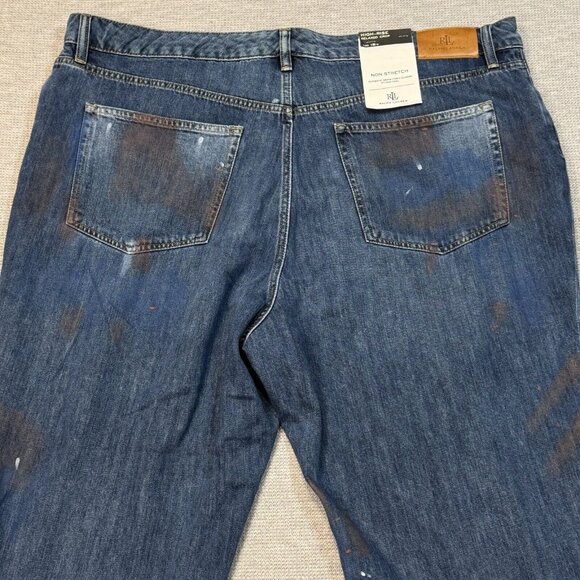 Lauren Ralph Lauren Womens Blue Denim Jeans High Rise Crop Atlas Wash 18W NWT - Picture 4 of 16